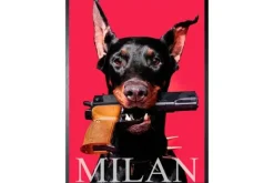 Schilderijen-Luxe Framing Art Art Print Dog Pistol FA-217