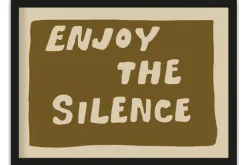 Online Art Print Green Enjoy the Silence Schilderijen