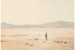 Schilderijen-Urban Cotton Art Print Shepherd Horizontaal