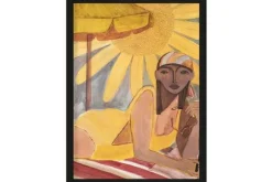 Schilderijen-Urban Cotton Art Print Sunflower Sun