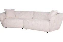 Ronde Banken|Rechte Banken-Richmond Interiors Bankstel 212208 Lovely Cream Armand