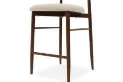 Online Barkruk Beige Walnut Kumo Barkrukken