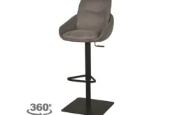 Barkrukken-Label51 Barkruk Taupe Micro Suede DX-74.009 Beauty