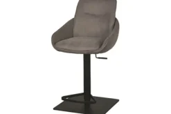 Barkrukken-Label51 Barkruk Taupe Micro Suede DX-74.009 Beauty