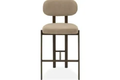 Barkrukken-Kaizen Design Barkruk Wave Beige - Anodic Brown Rivano