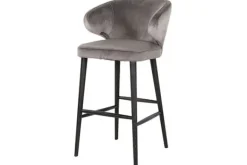 Hot Barstoel 210465 Stone Velvet Indigo Barkrukken