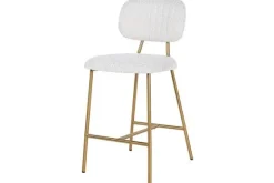 Barkrukken-Richmond Interiors Barstoel 210692 White Bouclé Xenia