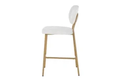 Barkrukken-Richmond Interiors Barstoel 210692 White Bouclé Xenia