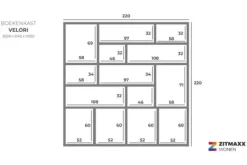 Opbergkasten|Vakkenkasten-Castiq Bergkast zwart Velori