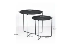Bijzettafels|Salontafels-Livingfurn Bijzettafels black Mason