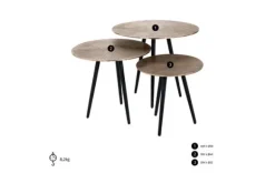 Best Bijzettafelset 210239 Vittorio Salontafels|Bijzettafels