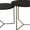 Discount Bijzettafelset black brass Mason Salontafels