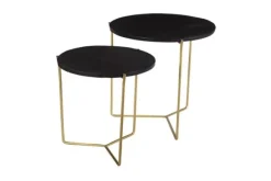 Discount Bijzettafelset black brass Mason Salontafels