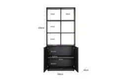 Vakkenkasten|Boekenkasten-Richmond Interiors Boekenkast 210708 Blackbone Brass