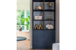 Vakkenkasten|Boekenkasten-Richmond Interiors Boekenkast 210708 Blackbone Brass