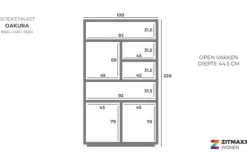 Vakkenkasten|Boekenkasten-Richmond Interiors Boekenkast 210319 Oakura