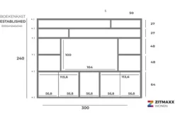 Vakkenkasten|Boekenkasten-van Dijk Furniture Boekenkast Established