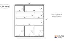 Vakkenkasten-van Dijk Furniture Boekenkast Established