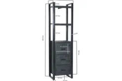 Opbergkasten|Vakkenkasten-Livingfurn Boekenkast Norris