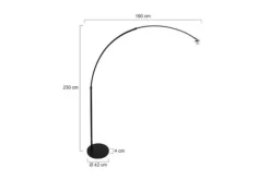 Clearance Booglamp 9878ZW Stresa Vloerlampen