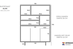 Vakkenkasten|Buffetkasten-Livingfurn Buffetkast Elan