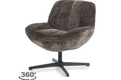 Ronde Fauteuils|Draaifauteuils-By-Boo Draaifauteuil - brown | 230314 Derby