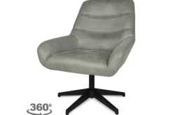 Draaifauteuils-Olijk Draaifauteuil - Chicago Grey Toma