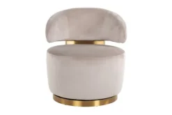 New Draaifauteuil 210846 Khaki Velvet  Maxime Ronde Fauteuils|Draaifauteuils