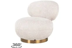 Ronde Fauteuils|Draaifauteuils-Richmond Interiors Draaifauteuil 212215 Lovely Cream Jace