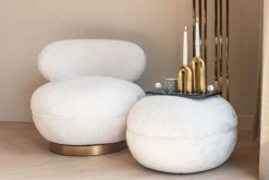 Ronde Fauteuils|Draaifauteuils-Richmond Interiors Draaifauteuil 212215 Lovely Cream Jace