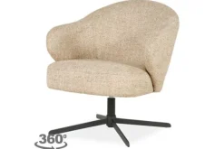 Discount Draaifauteuil 96349 taupe Connor Draaifauteuils