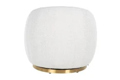 Best Draaifauteuil 210713 White Bouclé Jago Ronde Fauteuils|Draaifauteuils