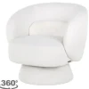 Draaifauteuil 211089 White Furry  Senna Ronde Fauteuils|Draaifauteuils