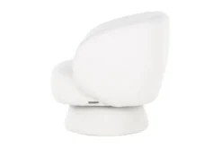Draaifauteuil 211089 White Furry  Senna Ronde Fauteuils|Draaifauteuils