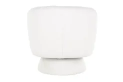 Draaifauteuil 211089 White Furry  Senna Ronde Fauteuils|Draaifauteuils