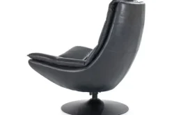 Draaifauteuils-Eleonora Meubelen Draaifauteuil - zwart boho leder | 95939 Sven