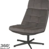 Draaifauteuils-Label51 Draaifauteuil Antraciet CH-73.021 Alvar
