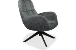 Draaifauteuils-MySons Draaifauteuil Antraciet Elvis
