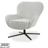 Oorfauteuils|Draaifauteuils-Livingfurn Draaifauteuil Bisque Oasis Sven