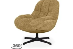 Draaifauteuils-Label51 Draaifauteuil Brass WX-67.009 Huxley