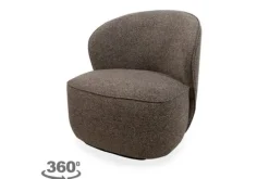 Draaifauteuils-MySons Draaifauteuil Brown Avi