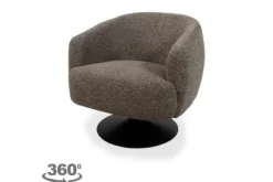 Draaifauteuils-MySons Draaifauteuil Brown Louis