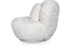 Ronde Fauteuils|Draaifauteuils- Draaifauteuil Creme Fluffy GA-80.151 Doodle