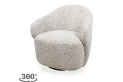 Clearance Draaifauteuil Ecru Jimi Draaifauteuils