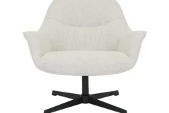 Ronde Fauteuils|Draaifauteuils-Livingfurn Draaifauteuil Greige Daphne