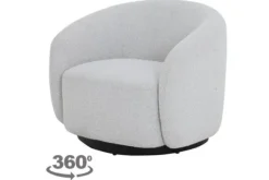 Draaifauteuils-Tower Living Draaifauteuil Light Ivory Belfast