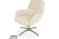 Draaifauteuils- Draaifauteuil Naturel CH-73.046 Chill Zone