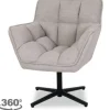 Clearance Draaifauteuil Naturel IH-50.203 Ian Ronde Fauteuils|Draaifauteuils