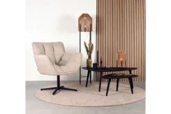 Clearance Draaifauteuil Naturel IH-50.203 Ian Ronde Fauteuils|Draaifauteuils