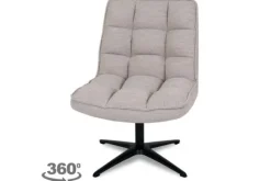 Draaifauteuils- Draaifauteuil Naturel WU-65.003 Vince